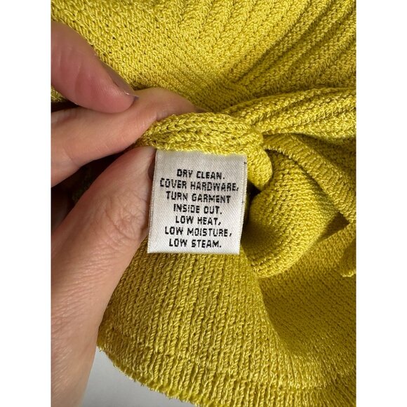 St. John Collection Santana Knit Sweater Blazer Yellow-sz Large - Picture 7 of 8